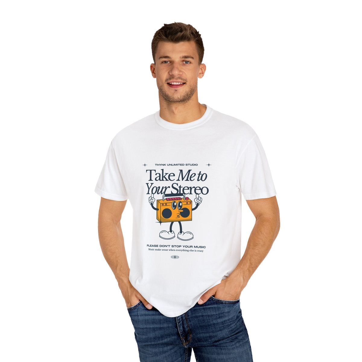 T-shirt unisexe teint en pièce