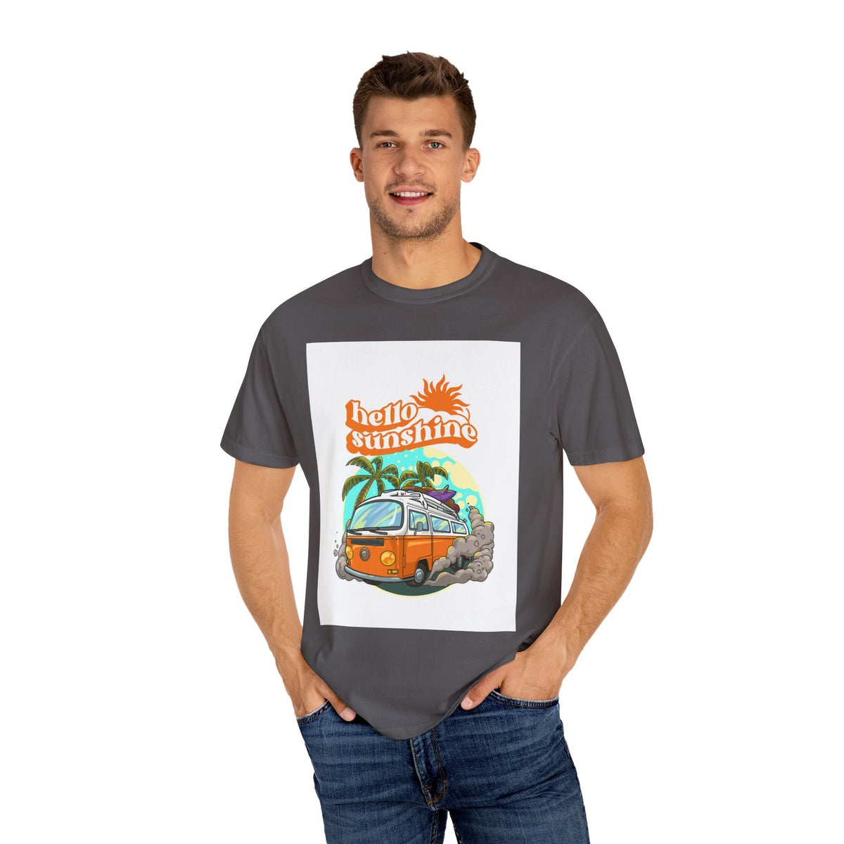 T-shirt unisexe teint en pièce