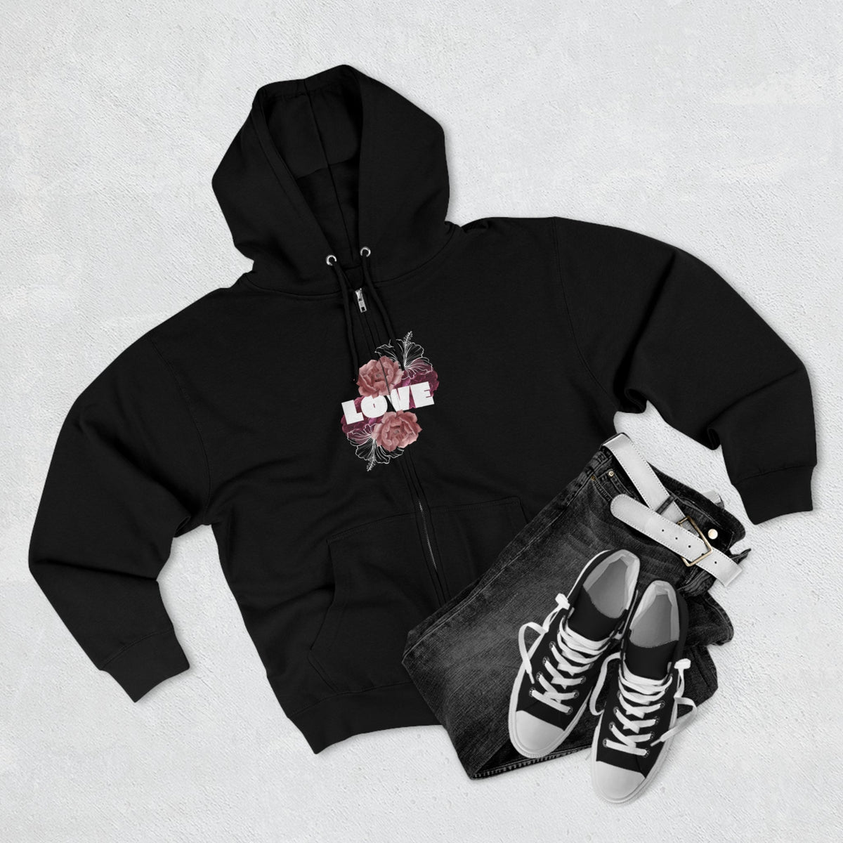 Sweat à capuche unisexe zippé