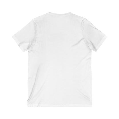 T-shirt unisexe à col en V à manches courtes en jersey