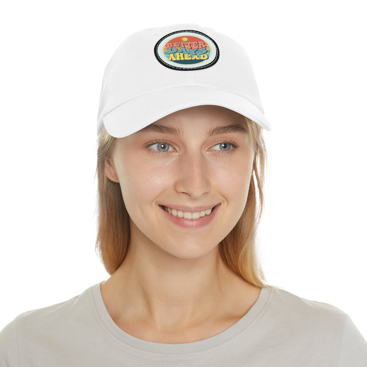 Casquette Dad Hat avec écusson en cuir (rond)